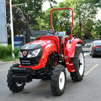 Tracteur agricole compact 4x4 4 roues motrices avec boîte de vitesses et pompe, moteur diesel 50 CV, haute sécurité, matériel agricole