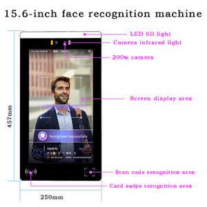 Tendcent 10.1 inch Android sinh trắc học Nhận dạng khuôn mặt kiểm soát truy cập thiết bị với NFC mã QR nhận OEM tùy chỉnh hỗ trợ - Product Image 4