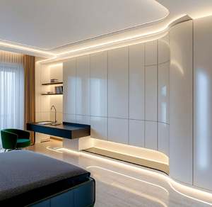 Armoire de chevet grande capacité, armoire de chambre à coucher personnalisée, mobilier de chambre à coucher luxueux - Product Image 3