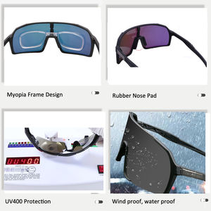 Gafas de Sol Deportivas de Ciclismo <span class=keywords><strong>para</strong></span> <span class=keywords><strong>Hombre</strong></span> con Logotipo Personalizado, Gafas de <span class=keywords><strong>Bicicleta</strong></span> Polarizadas con Protección UV400 y <span class=keywords><strong>Lentes</strong></span> Intercambiables - Product Image 5