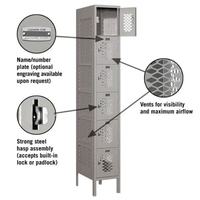 Casier métallique de qualité commerciale pour entrepôt, salle de sport, école, bureau – Armoire de rangement en acier durable à compartiments multiples