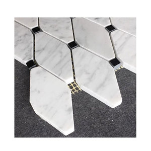 <span class=keywords><strong>Mosaico</strong></span> de mármol con diamantes de imitación, <span class=keywords><strong>mosaico</strong></span> de thassos de mármol <span class=keywords><strong>vintage</strong></span> mezclado, <span class=keywords><strong>mosaico</strong></span> de mármol pelar y pegar contra salpicaduras - Product Image 4
