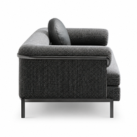 YUAN CHANG Set Sofa Kulit PU Modern dengan Kursi Rebah dan Kaki Baja Tahan Karat Perabot Kamar Tidur Ruang Tamu