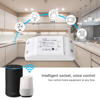 Tuya Smart WiFI Switch,Universal Breaker Diy Timer Switch Smart Life APP Control remoto inalámbrico Funciona con Alexa Google Home