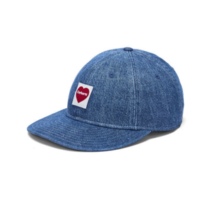 Cappellino da baseball a 6 pannelli di alta qualità 2026 con logo a cuore intessuto, fibbia in metallo argentato, taglia regolabile e finitura pre-lavata - Product Image 1