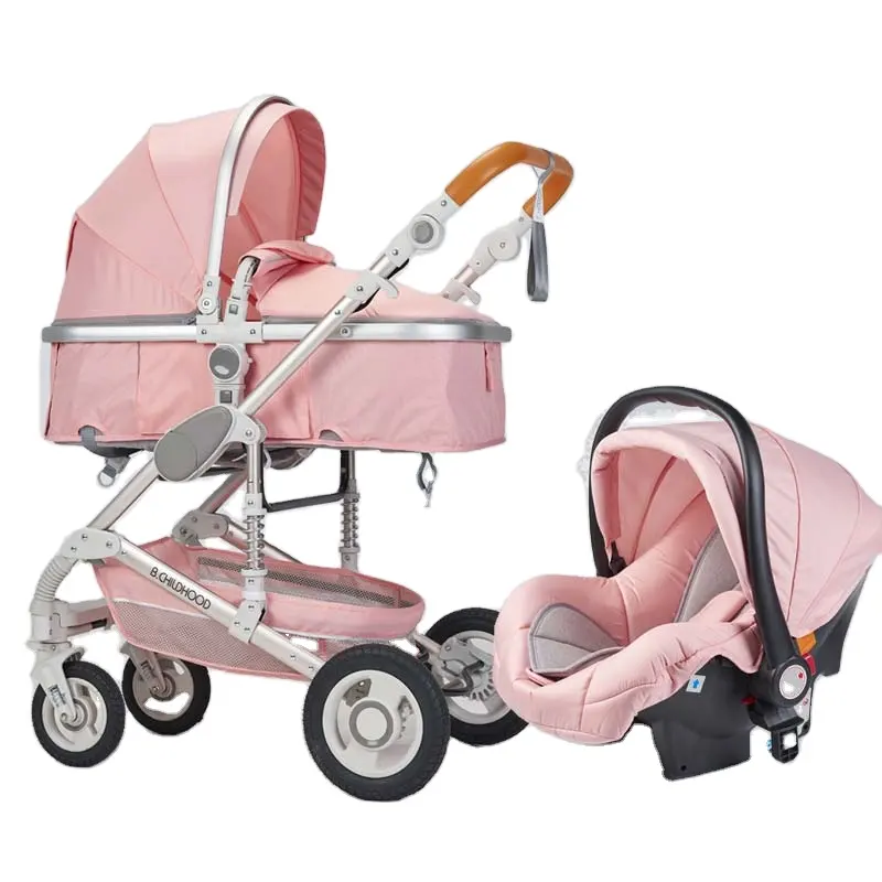 Hot Sale Baby Car Seat Carriage 3 in 1 Multi Functional Baby Stroller with Baby Hand Carrier
