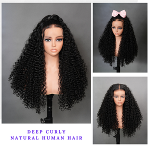 Peluca de Cabello Humano Virgen sin Pegamento con Frente de Encaje HD Precortado 13x6, Ondas Profundas, Peluca con Frente de Encaje 13x4 - Product Image 4