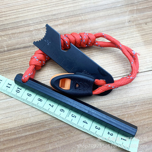 Allume-feu en magnésium Flint & Steel 10x100mm avec sifflet, outil de survie pour usage d'urgence en extérieur - Product Image 3