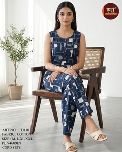 Women's Co-Ord Set Fashionable Cord Set <b>Top</b> Trousers for Office Party Wedding Casual Wear Quick Dry Cotton Modern <b>Indian</b> - Product Image 3
