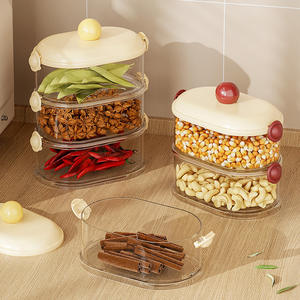 Boîte de rangement pour épices Dopamine, conteneur hermétique à plusieurs compartiments pour assaisonnement de cuisine, couvercle en plastique de qualité alimentaire - Product Image 2