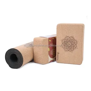 Grosir daur ulang 3x6x9 inci ringan Yoga Block Cork