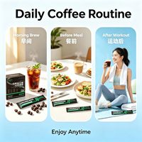 Poudre de café noir instantané probiotique premium sans sucre, dissolution rapide en 3 secondes, extrait naturel de plantes pour le bien-être