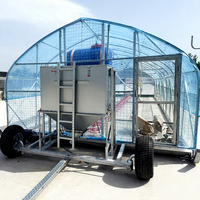 Nouveau poulailler mobile sur roues, taille personnalisée, panneau solaire, maison de volaille extérieure mobile, Huabang Smart pour élevage avicole