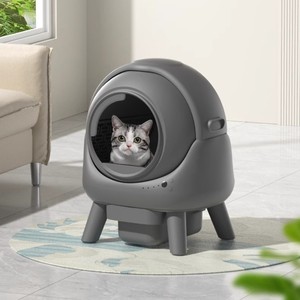 Totalmente Fechado De Um Botão Inteligente Caixa De Lixo De Gato Elétrica Pet Inteligente Caixa De Lixo De Gato com Pá para Excremento