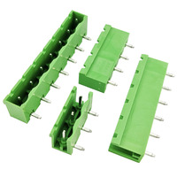 Ensemble complet de bornes de connexion mâle et femelle 7,62 mm, type vertical A/B, avec connecteur femelle et connecteur mâle pour carte PCB, droit/à angle droit, côté ouvert/fermé