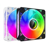 Ventilateur de Boîtier d'Ordinateur 12cm à LED, Vente Directe Usine, Roulement Fluide, 50000 Heures de Refroidissement, RGB à Changement de Couleur, Silencieux et Intelligent