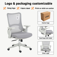 Chaise de bureau ergonomique à dossier mi-haut en maille respirante, personnalisable, vente en gros directe usine