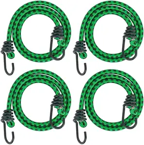 8mm Bungee Cord with Hook Heavy Duty Straps Climbing Hooks Strong Elastic Rope Shock Cord Tie Down