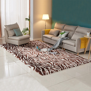 Thảm Lông Nhung PV Thiết Kế In Hình Ngựa Vằn Xù Xì Thảm Lông Xù Trang Trí Phòng Khách Phòng Ngủ Bán Chạy Nhất - Product Image 5