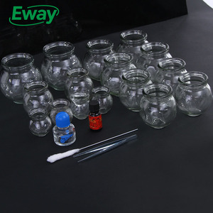 Set terapi bekam kaca tebal, perangkat vakum cangkir api dengan cangkir pijat, terapi bekam - Product Image 1