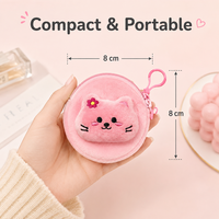 Dompet Koin Boneka Lucu Kartun Hewan, Kantong Koin Kecil Lembut dengan Ritsleting, Dompet Uang Receh Boneka Macaron untuk Anak Perempuan, Remaja, Wanita