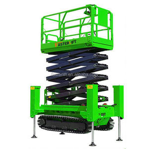 Plataforma Elevadora Móvil Eléctrica de Tijera sobre Orugas de Acero Aleado, 8m, 10m, 12m, 14m, Capacidad de 130kg - Product Image 2