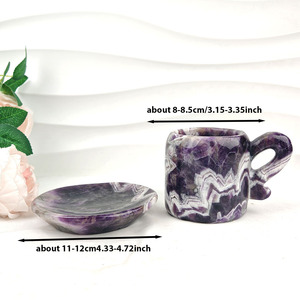 Nuovo Prodotto Set di Tazze in Cristallo Artigianale Ametista Naturale Fatta a Mano Regali in Cristallo per Decorazione - Product Image 4