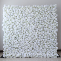 Bloemenwand Foto Achtergrond Kunstzijde 5D Bloemen Wand Bruiloft Verjaardag Babyshower Feestdecoratie