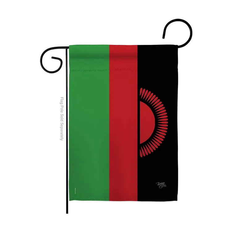 Breeze Decor Malawi World Nationality dekorative vertikale Gartenflagge, 13 Zoll x 18,5 Zoll, mehrfarbig