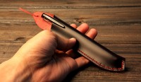 Étui à stylo en cuir pleine fleur avec logo personnalisé, pochette de protection en cuir véritable pour stylo plume et stylo bille, idéal pour le bureau