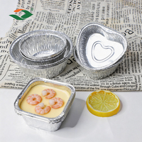 Moule à tartelettes carrées en aluminium de 90 ml pour friteuse à air, à usage unique, avec logo personnalisé, plusieurs tailles en stock