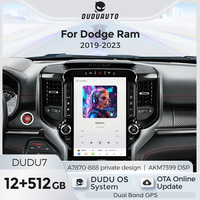 DUDUAUTO es Apto para Dodge Ram 2019-2023 de 13.1 Pulgadas, Sistema Android Modificado, Pantalla de Navegación con Bluetooth y Car-Play