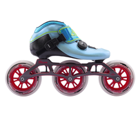 Patins à roulettes en ligne réglables en fibre de carbone, légers, confortables, professionnels, à rebond élevé, 85A PU, 3 roues, pour l'extérieur
