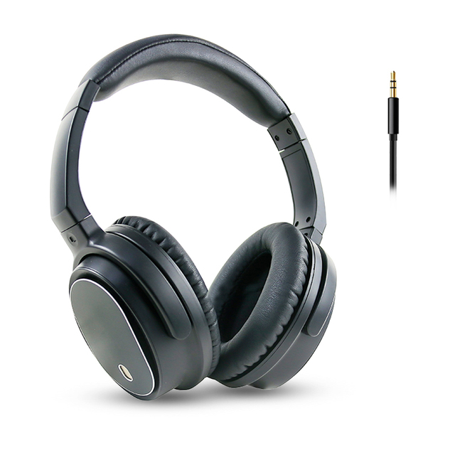 Custom Logo ODM ANC Over-Ear Wired Stereo Headphones with 40mm Drivers Noise Reduction up to 90% 10-15 Hours Playtime