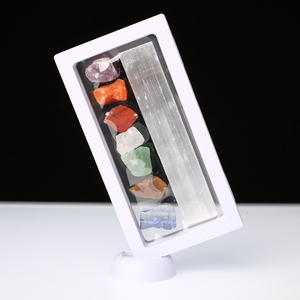 Natural crystal seven-color gemstone set box Chakras crystal original stone set gift box hot sale