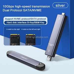 Sehr heißer Verkauf Tragbares transparentes USB3.1 Typ C NVMe M.2 SSD-Gehäuse - Product Image 5