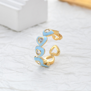 Zircone Oil Drop Aikai anello da donna A Clique stile Vintage anello indice stile semplice e Versatile - Product Image 4