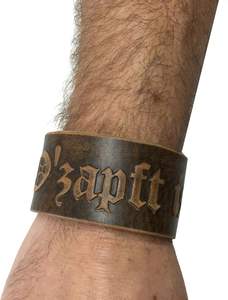 Bracelets manchette mode en cuir marron pour <span class=keywords><strong>homme</strong></span> Bavière Autriche O'zapft Is Weidmann's Heil <span class=keywords><strong>Pompier</strong></span> Dieu Honneur pour <span class=keywords><strong>Costume</strong></span> - Product Image 3