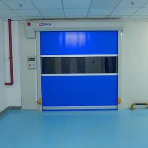 Seppes Commercial Security Roller Shutter Fabric Curtain Fast Acting High Speed PVC Doors