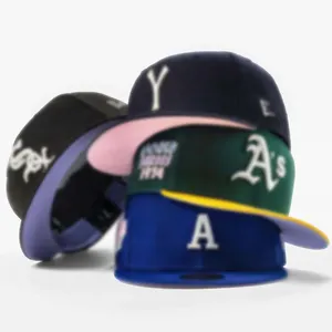 Hombres Mujeres Personalizado Bordado 3D Logo Snapback Sombrero Personalizar Moda Personalizado Sombrero Bordado Hip Hop Flat Bill Snapback Hat
