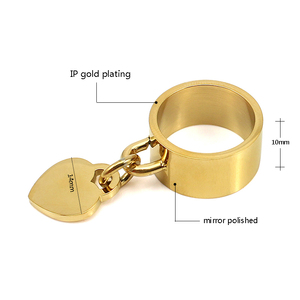 실버/골드 액세서리 심장 반지 개인 Engravable 사용자 정의 로고 펜던트 10/15MM 매달려 반지 여성 남성 - Product Image 2