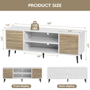 Mueble de TV Minimalista Nórdico con Diseño Moderno y Sencillo, Puede Alojar Televisores de 32 a 65 Pulgadas - Product Image 6