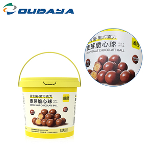 1L Kín IML Nhỏ Xô Thức Ăn Cho Chó Lưu Trữ Container Với Nắp Và Xử Lý - Product Image 3