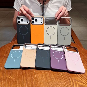 Protecteur de caméra en métal étui de téléphone orange pour iPhone 17 Air 16 E 15 14 13 12 11 Pro Max Plus chargeur magnétique couverture rigide - Product Image 1