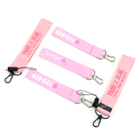 Perlengkapan Lanyard Desainer Kustom Pink, Gantungan Kunci, Tali Pergelangan Tangan, Dompet, Gelang Warna-warni, Tali Pendek Nylon, Gantungan Kunci Lanyard