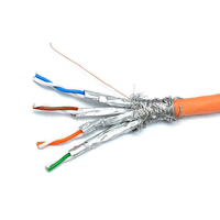 Câble Ethernet Cat7 SSTP 4 paires 8 conducteurs en cuivre pur 305m gaine PVC orange 23AWG Câble réseau LAN Cat 7 pour la communication