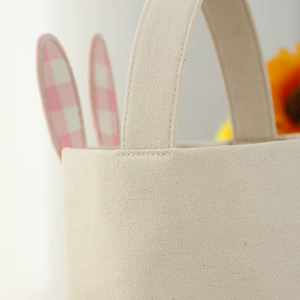 Cesta de Pascua de Lona con Diseño de Chevron para Niños, Bolsa de Regalo para Dulces, Sublimación, Cesta de Conejito de Pascua - Product Image 4