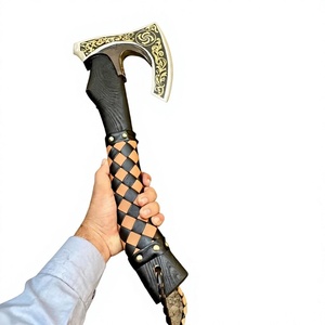 Hache de survie artisanale LEGACY BLADES de qualité industrielle en acier à haute teneur en carbone avec manche en bois de frêne, personnalisable, pour usage de survie, vente en gros OEM - Product Image 5