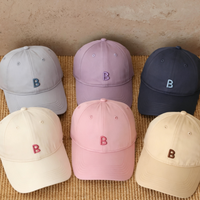 Gorra de Béisbol de Algodón Lavado, Suave, con Bordado Minimalista de la Letra B, Estilo Casual para Hombre y Mujer