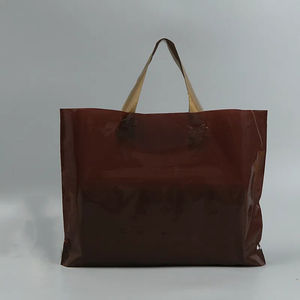 Bolsa de plástico de color personalizado Impresión de logotipo de alta calidad Mango de parche Portador de embalaje Bolsa de embalaje de plástico de compras - Product Image 3